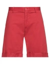 Etro Man Shorts & Bermuda Shorts Red Size 38 Cotton, Elastane