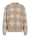 Etro Man Sweater Beige Size L Virgin Wool In Brown