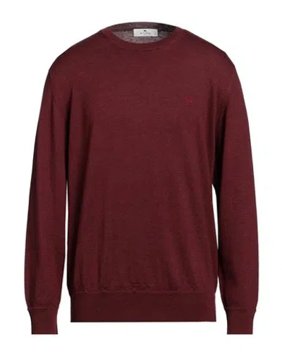 Etro Man Sweater Brick Red Size L Wool