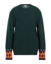 Etro Man Sweater Dark Green Size L Virgin Wool