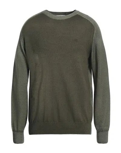 Etro Man Sweater Military Green Size Xxl Virgin Wool