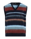 Etro Man Sweater Navy Size M Mohair Wool, Nylon, Wool In Navy Blue