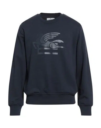 Etro Man Sweatshirt Midnight Blue Size L Cotton, Polyester