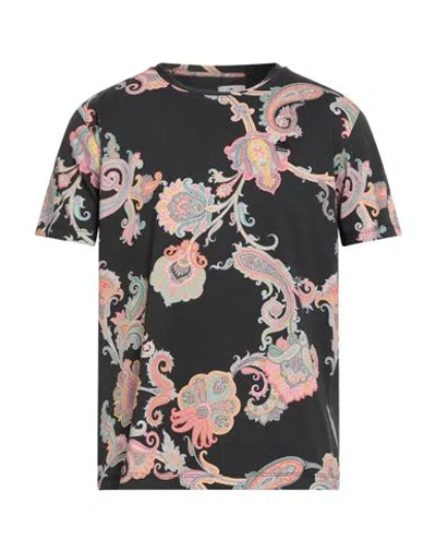Etro Man T-shirt Black Size L Cotton