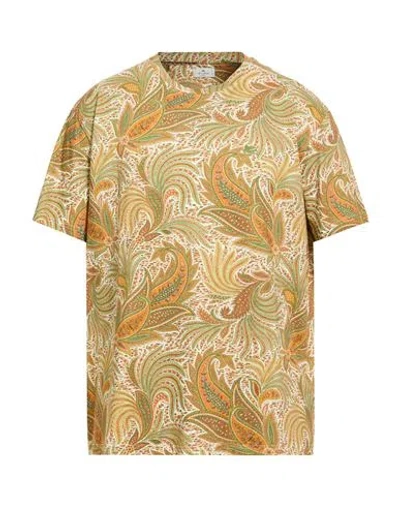 Etro Man T-shirt Military Green Size S Cotton In Multi