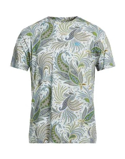 Etro Man T-shirt Slate Blue Size S Cotton