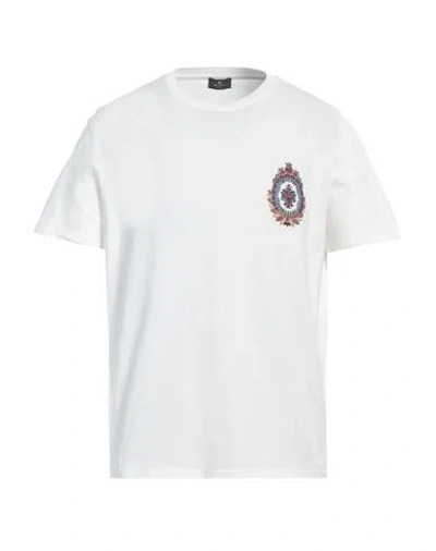 Etro Man T-shirt White Size L Cotton