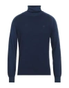 Etro Man Turtleneck Blue Size L Virgin Wool