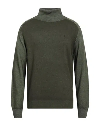 Etro Man Turtleneck Military Green Size S Virgin Wool