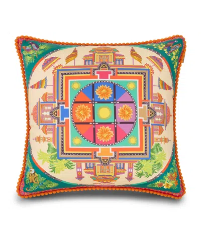 Etro Mandala Print Shanti Cushion In Pink