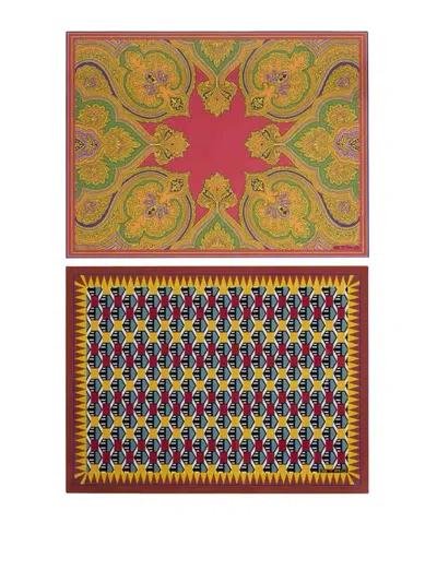 Etro Placemats Set In Multi