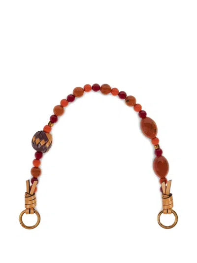 Etro Marble-embellished Handle In Orange