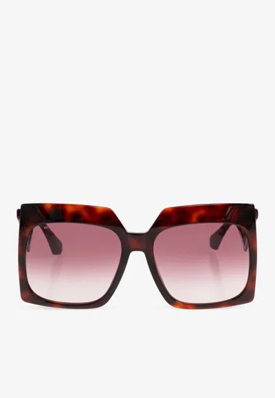 Etro Marbled Tortoiseshell Oversized Square Sunglasses In Brown
