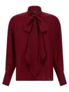 Etro Jacquard Silk Blouse Shirt And Blouse Bordeaux In Burgundy