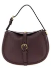Etro Small Crossbody Bag With Adjustable Strap And Buckle Detail In Burgundy