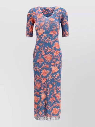 Etro Maxi Dress In Multi
