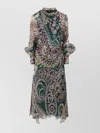 Etro Silk Dress With Paisley Print In Multi