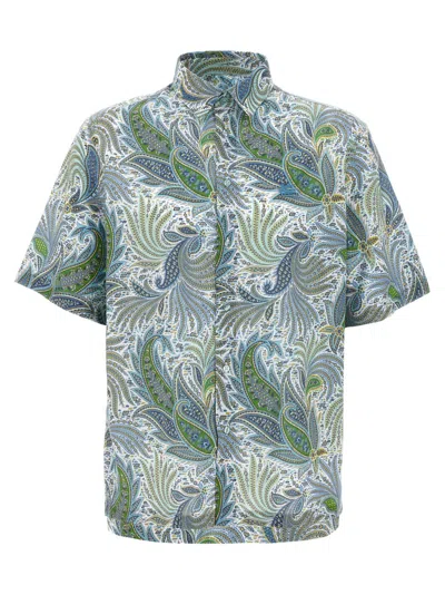 Etro Men Paisley Flower Shirt In Green