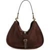 Etro Suede Shoulder Bag In Brown