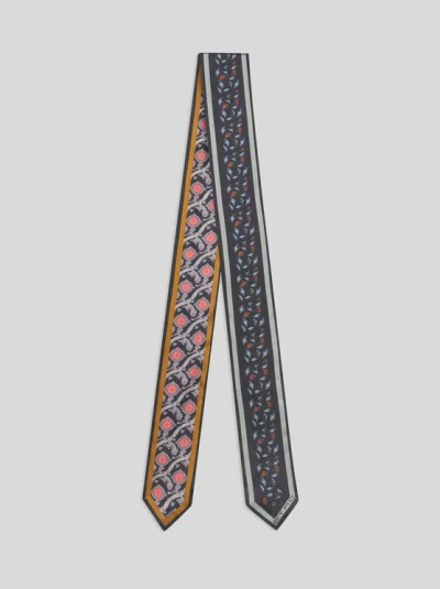 Etro Paisley-print Maxi Silk Scarf In Black