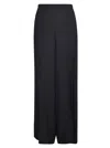 Shop Etro Maxi-slit Wide Leg Trousers In Black