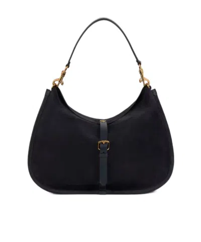 Etro Maxi Suede Pony Bag In Brown