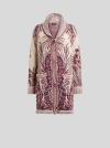 Etro , Maxicardigan Aus Wolle Und Baumwolle Mit Jacquardmuster, Damen, Bordeaux, Grösse 42