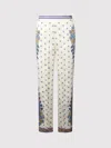 Etro Amebas Print Natural Pants For Women In White