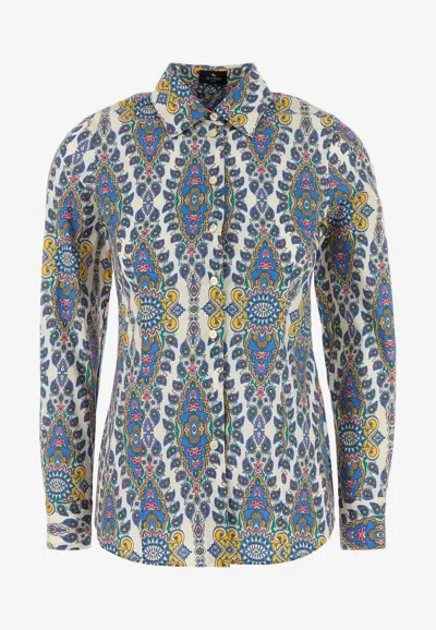 Etro Medallion And Paisley Print Long-sleeved Shirt In Multi