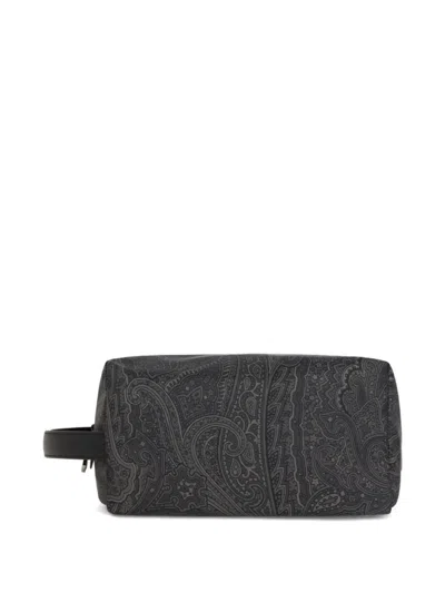Etro Medium Arnica Paisley-print Wash Bag In Blue