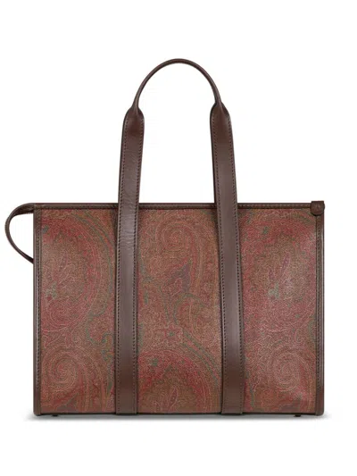 Etro Medium Bauletto Arnica Tote Bag In Brown