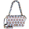 Etro Tessuto Floral Quilted Top-handle Bag In Blue