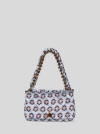 Etro Tessuto Floral Quilted Top-handle Bag In Light Blue