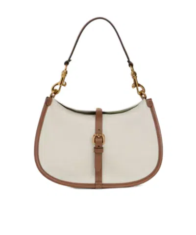 Etro Medium Pony Shoulder Bag In Neutral