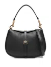 Etro Leather Textured Shoulder Bag In Black