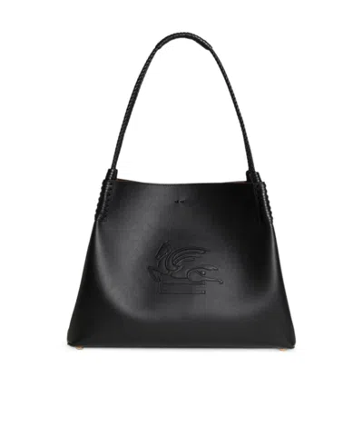 Etro Medium Double Handle Handbag In Black