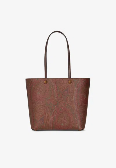 Etro Medium Essential Paisley Jacquard Tote Bag