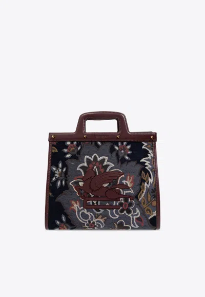 Etro Medium Jacquard Love Tote Bag In Multicolor