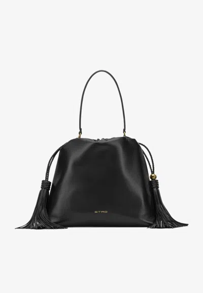 Etro Medium Kalispera Shoulder Bag In Black