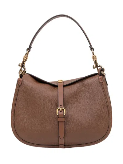 Etro Medium Leather Crossbody Bag In Brown