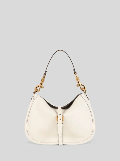 Etro , Medium Leather Pony Bag, Woman, White