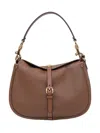 Etro Medium Leather Shoulder Bag In Brown