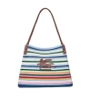 Etro 'libra' Multicolor Shoulder Bag With Maxi Logo On The Front In Multicolor