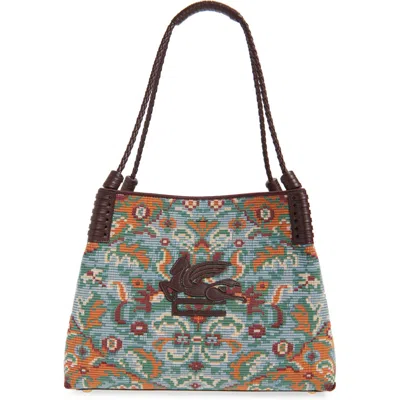 Etro Medium Libra Jacquard Tote Bag In Multi