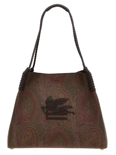 Etro Brown Libra Medium Tote Bag In Black