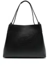Etro Libra Medium Leather Tote Bag In Black