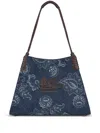 Etro Womens Denim Blue Scuro Libra Denim Shoulder Bag In Blue
