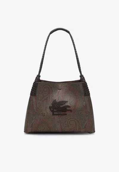 Etro Medium Libra Tote Bag In Brown