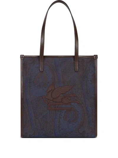 Etro Medium Love Tote Bag In Blue