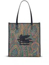 Etro Love Trotter Pegaso Medium Jacquard Shopper In Blue